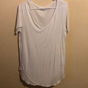 White V-neck shirt